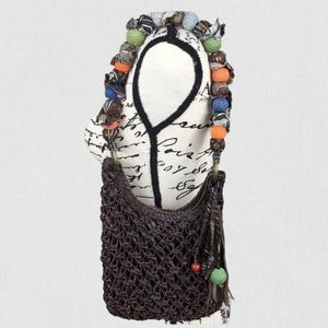 CHICOS Boho Hobo Style Leather Bag Purse